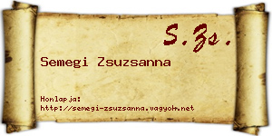 Semegi Zsuzsanna névjegykártya